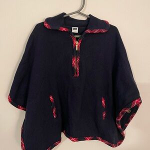 Janie and Jack Navy Jacket with Red Plaid Accents